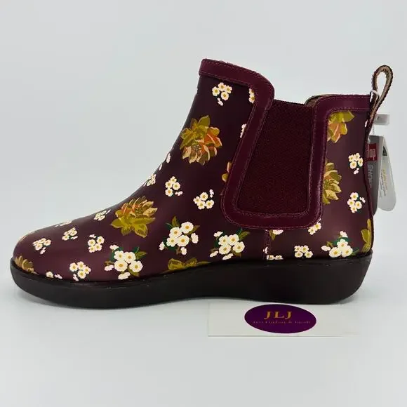 FitFlop Women's Chai Dark Floral Berry Mix Chelsea Ankle Boots N17-621 Size 7.5 - Picture 8 of 11